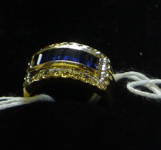 18ct diamond & sapphire dress ring